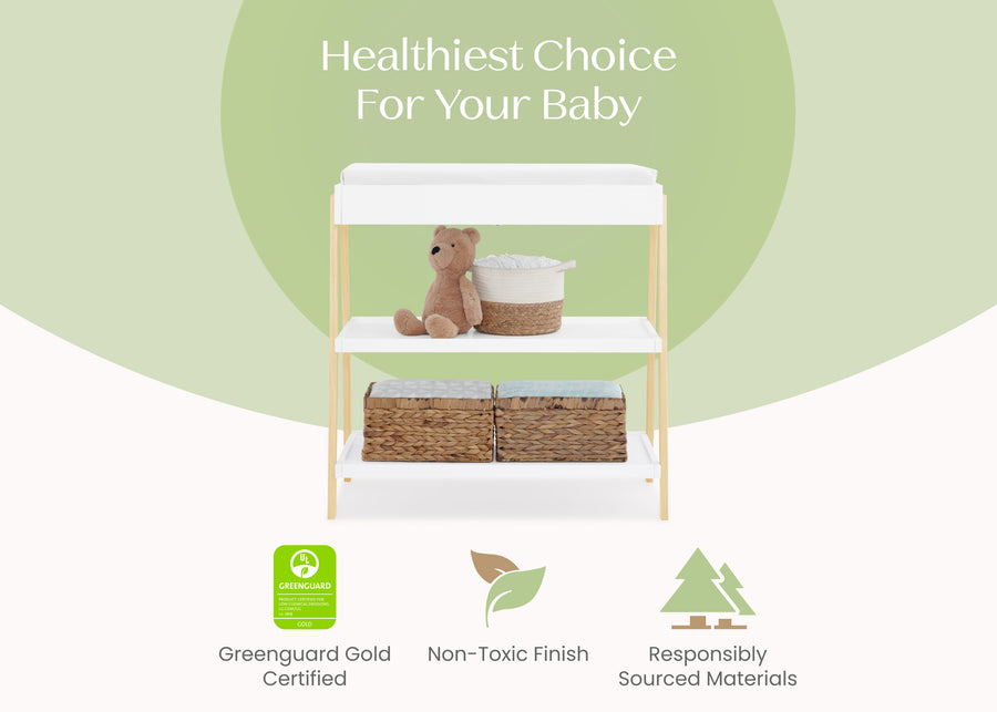 Bianca White with Natural (123) 21-Scout Changing Table