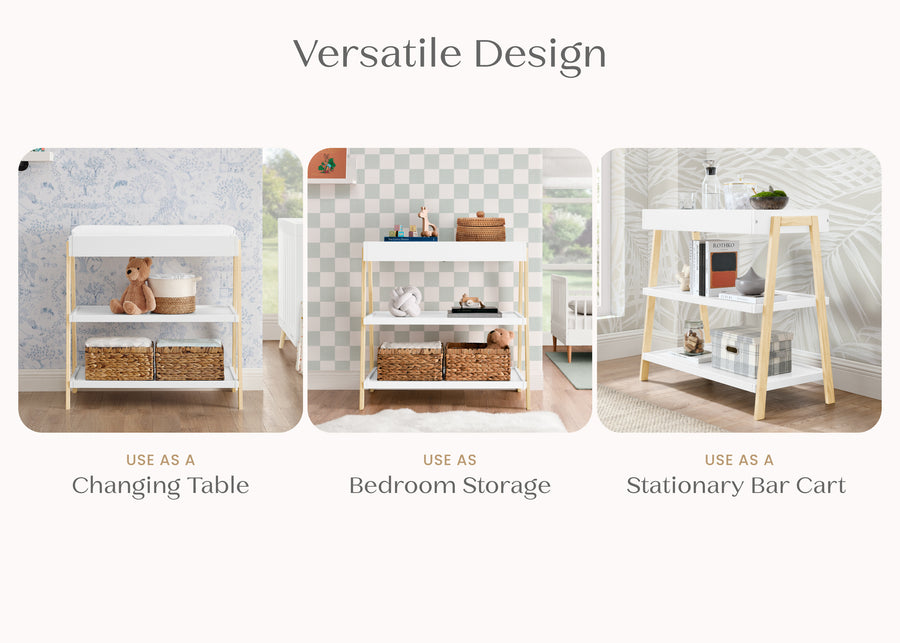 Bianca White with Natural (123) 20-Scout Changing Table