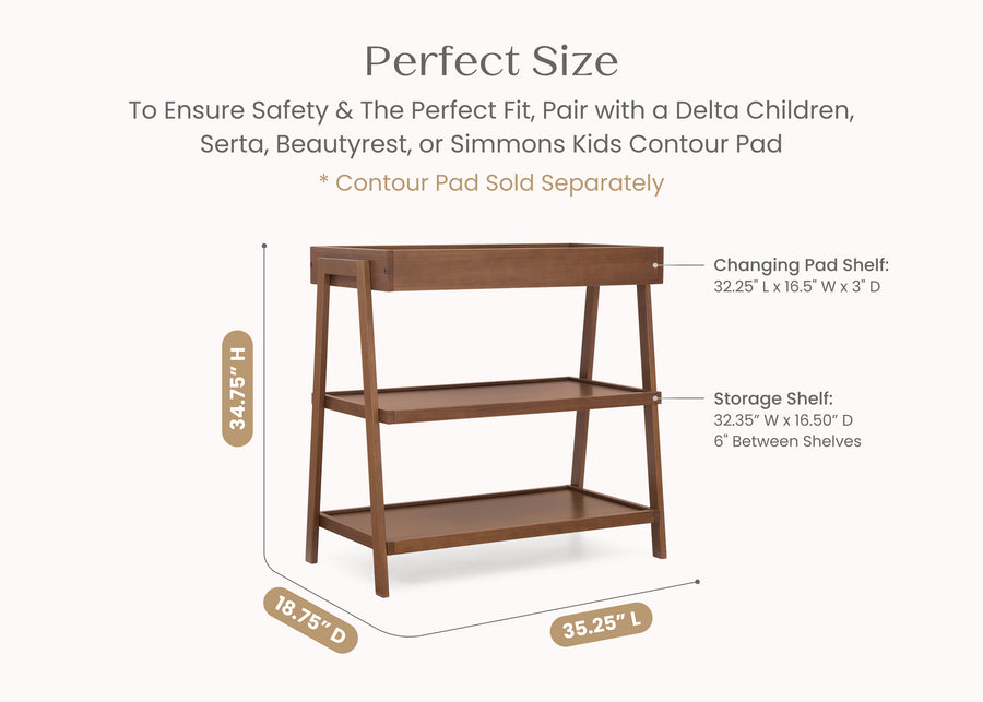 Chestnut (836) 60-Scout Changing Table