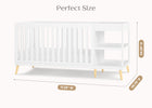 Bianca White with Natural (123) 7-Essex 4-in-1 Convertible Crib and Changer