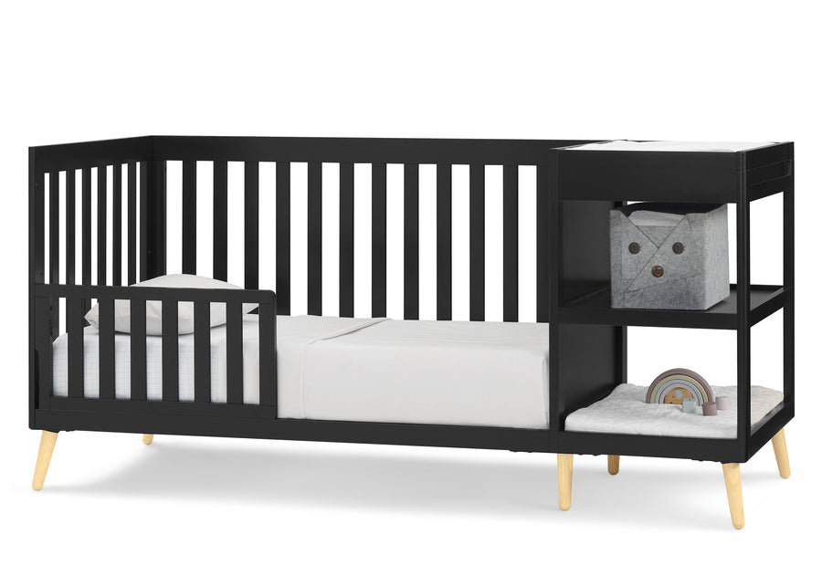 Ebony with Natural (1482) 26-Essex 4-in-1 Convertible Crib and Changer