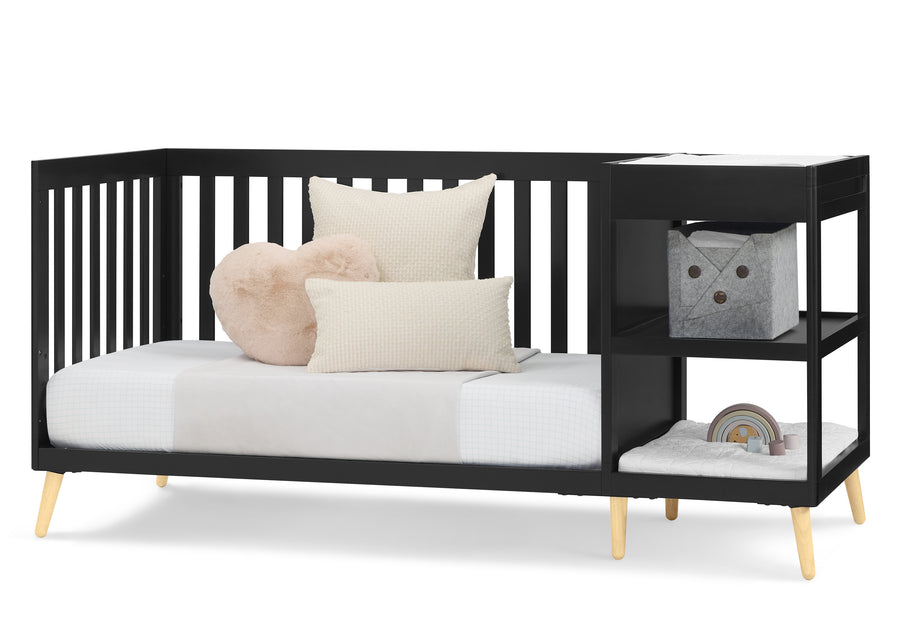 Ebony with Natural (1482) 27-Essex 4-in-1 Convertible Crib and Changer