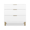 DCB: Bianca White with Melted Bronze (186) 8-Hendrix 3 Drawer Dresser