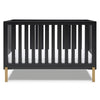 DCB: Midnight Grey with Metal (1361) 16-Hendrix 4-in-1 Convertible Crib