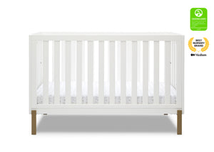 Bianca White with Melted Bronze (186) 2-Hendrix 4-in-1 Convertible Crib