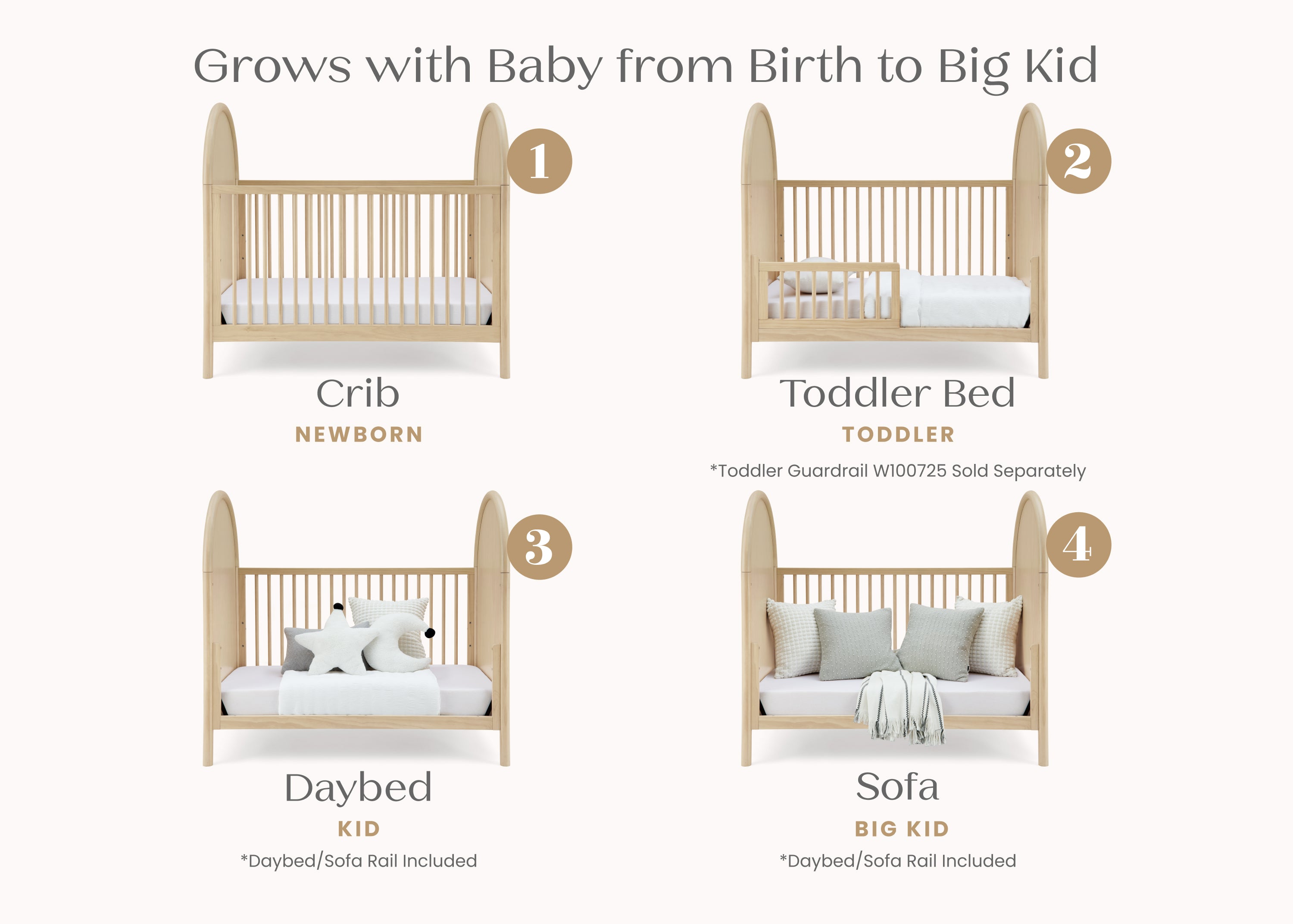 Vivi 4-in-1 Convertible Crib | Delta Children