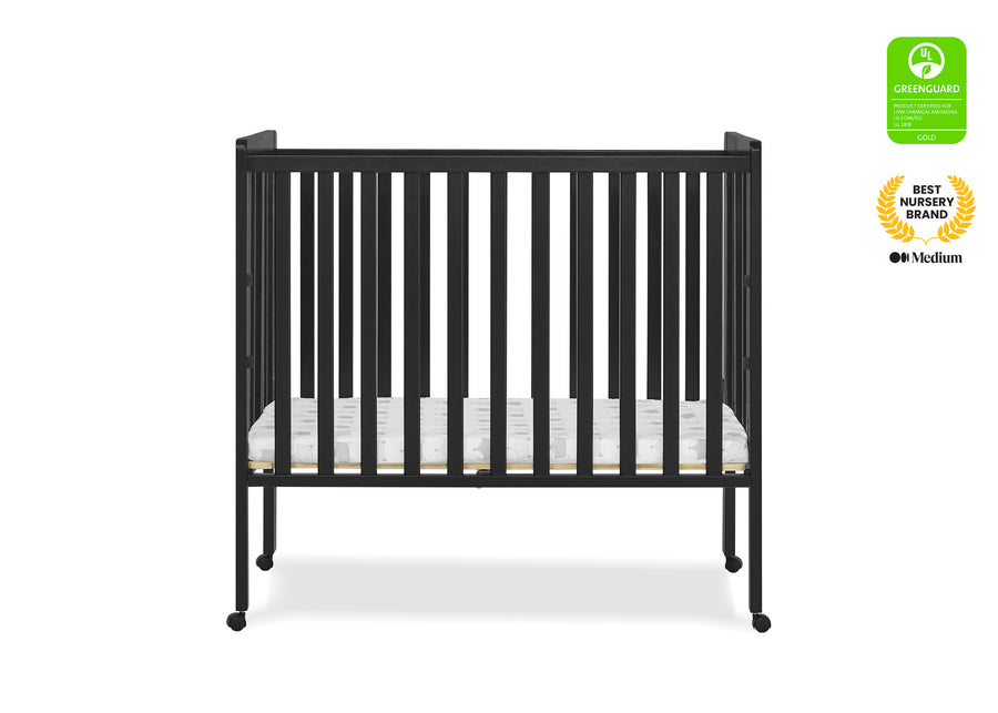 Ebony (0011) 26-Lee Portable Folding Mini Crib with 1.5-Inch Mattress