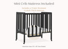 Ebony (0011) 48-Lee Portable Folding Mini Crib with 1.5-Inch Mattress