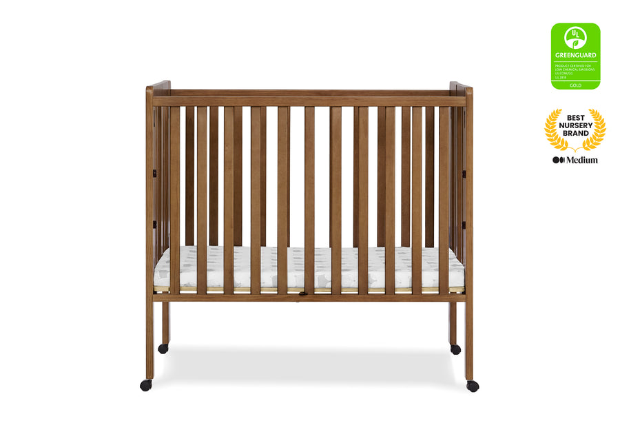 Chestnut (836) 18-Lee Portable Folding Mini Crib with 1.5-Inch Mattress