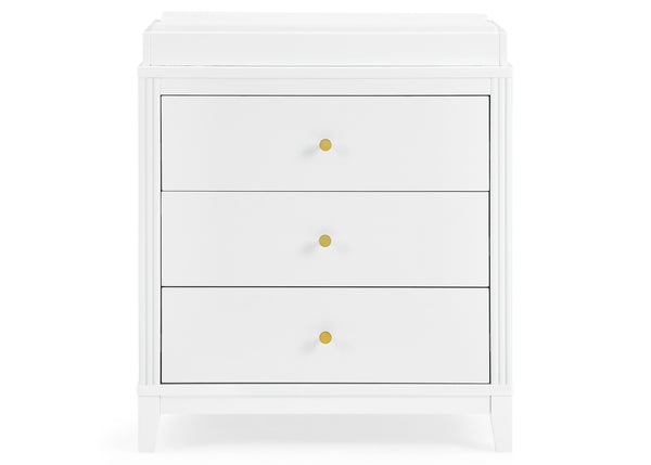 Eloise 3 Drawer Dresser with Changing Top and Interlocking Drawers | Delta Children Eloise 3 Drawer Dresser with Changing Top and Interlocking Drawers | Delta Children