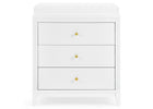 Bianca White (130) 2-Eloise 3 Drawer Dresser with Changing Top and Interlocking Drawers