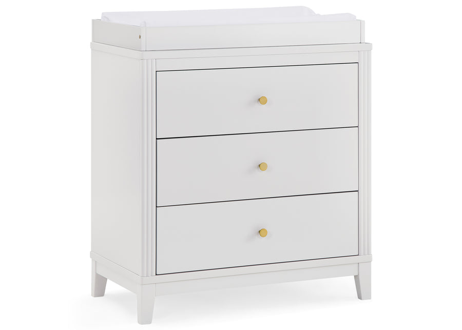 Eloise 3 Drawer Dresser with Changing Top and Interlocking Drawers 35-Eloise 3 Drawer Dresser with Changing Top and Interlocking Drawers