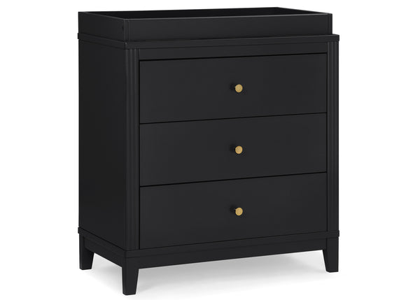 delta midnight grey dresser Delta Children Jordan 3 Drawer Dresser with Interlocking Drawers