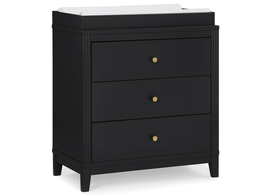 Eloise 3 Drawer Dresser with Changing Top and Interlocking Drawers 50-Eloise 3 Drawer Dresser with Changing Top and Interlocking Drawers