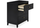 Midnight Grey (1360) 43-Eloise 3 Drawer Dresser with Changing Top and Interlocking Drawers