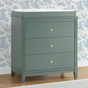 Eloise 3 Drawer Dresser with Changing Top and Interlocking Drawers 0