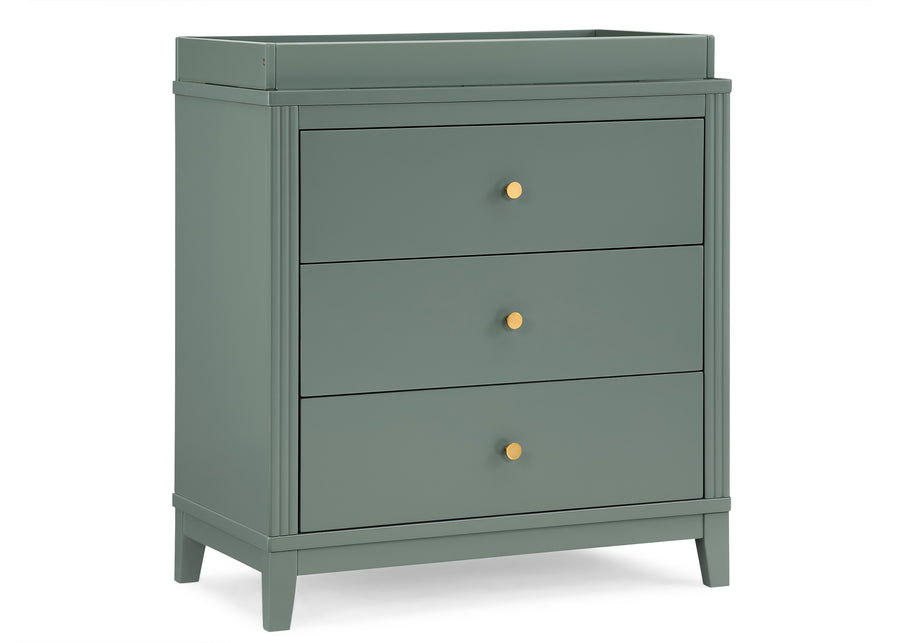 Grassy Glen (357) 16-Eloise 3 Drawer Dresser with Changing Top and Interlocking Drawers