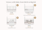 Bianca White (130) 48-Eloise 4-in-1 Convertible Crib