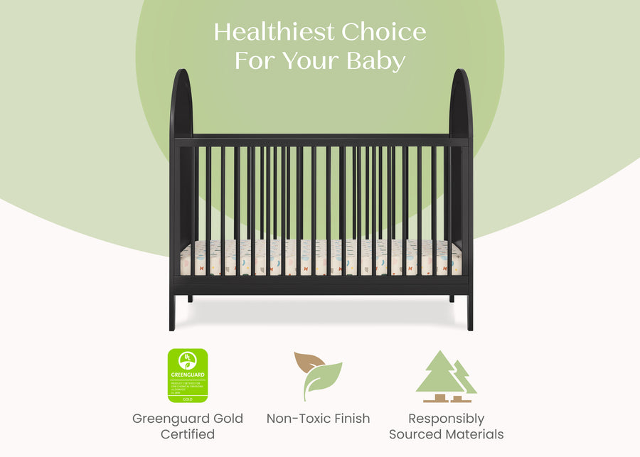 Midnight Grey (1360) 19-Eloise 4-in-1 Convertible Crib
