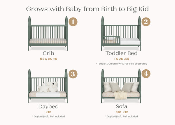 delta children eloise 4-in-1 convertible crib - greenguard gold certified Eloise 4-in-1 Convertible Crib