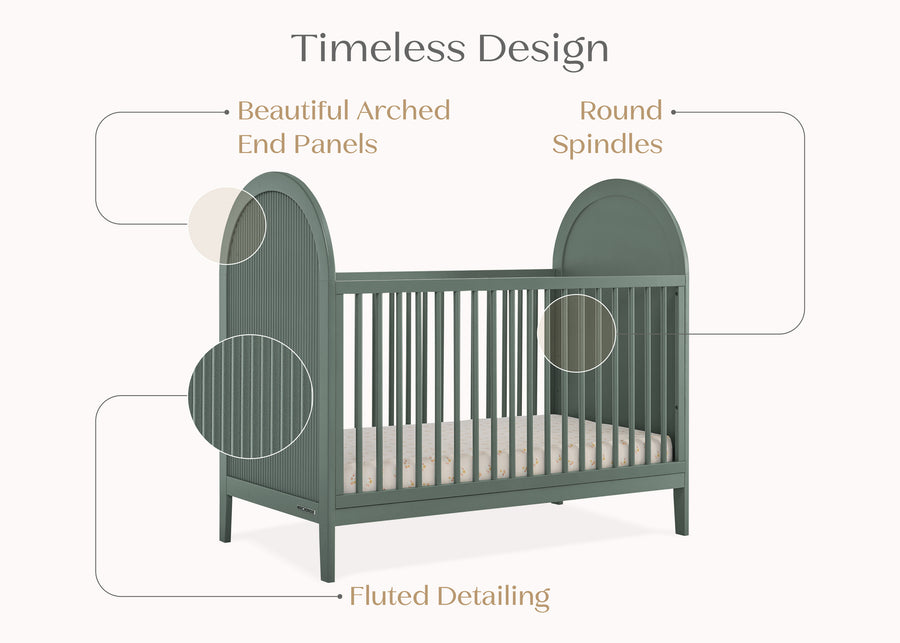 Grassy Glen (357) 6-Eloise 4-in-1 Convertible Crib