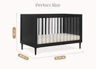 Ebony (0011) 7-Bowie 4-in-1 Convertible Crib