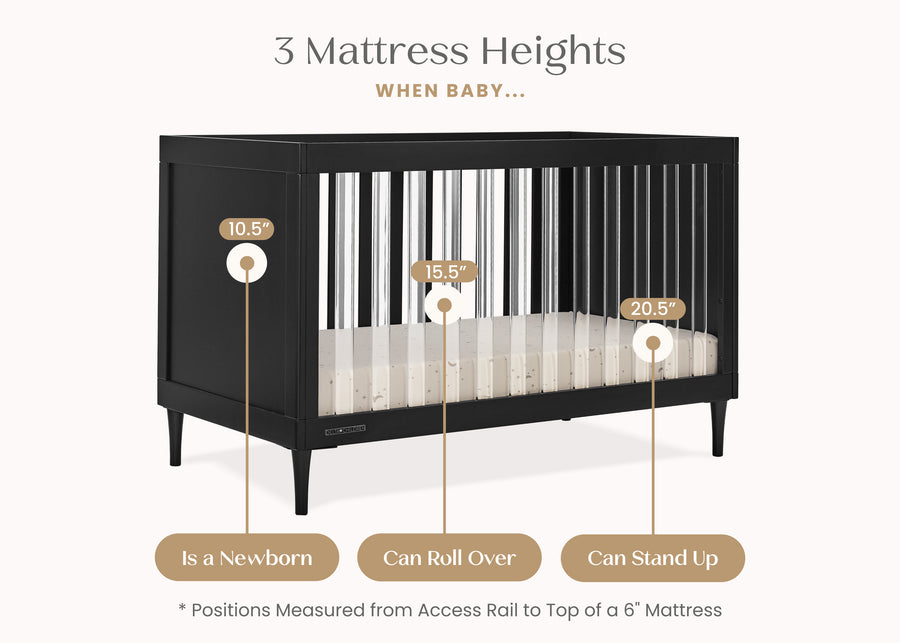 Ebony (0011) 5-Bowie 4-in-1 Convertible Crib