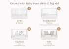 Bianca White (130) 21-Bowie 4-in-1 Convertible Crib