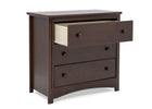  Walnut Espresso (1324) 14-Perry 3 Drawer Dresser with Changing Top