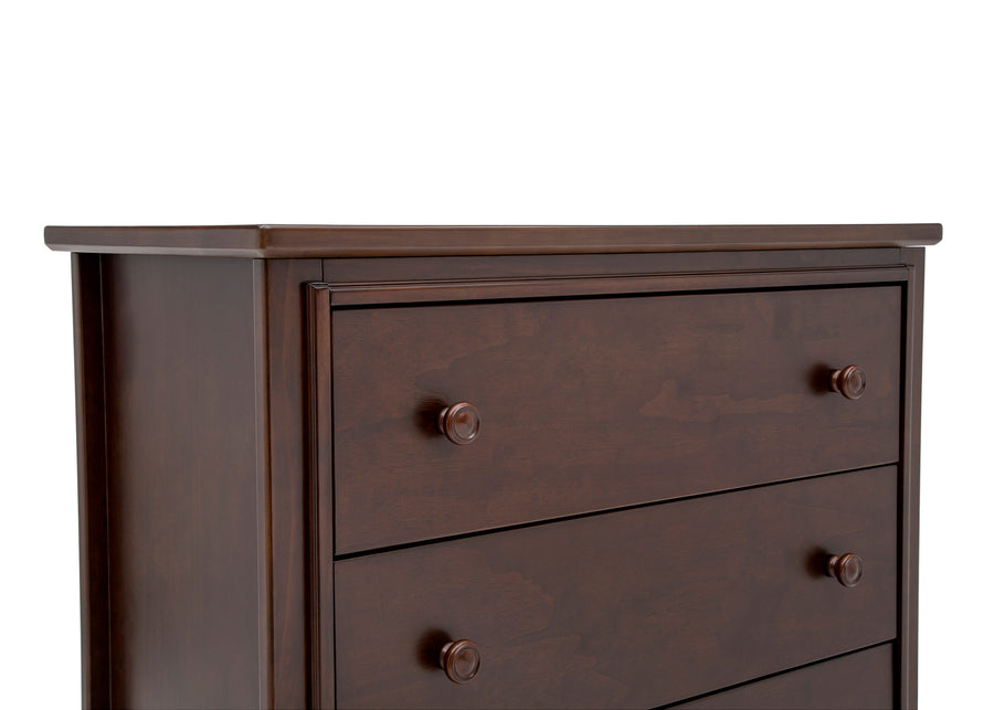 Walnut Espresso (1324) 10-Perry 3 Drawer Dresser with Changing Top and Interlocking Drawers