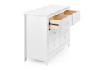 Bianca White (130) 14-Perry 6 Drawer Dresser with Interlocking Drawers