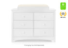 Bianca White (130) 11-Perry 6 Drawer Dresser with Interlocking Drawers