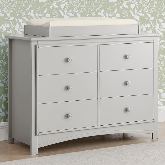 W120460 1351 Perry 6Drawer Dresser Moonstruck Grey Lifestyle 101 2-Perry 6 Drawer Dresser with Interlocking Drawers