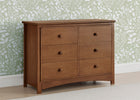 Chestnut (836) 1-Perry 6 Drawer Dresser with Interlocking Drawers