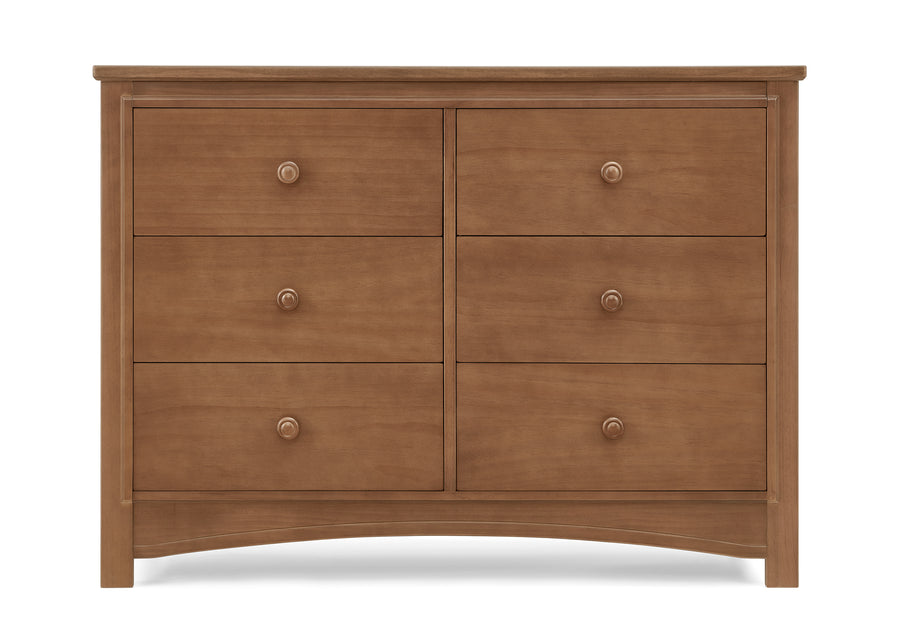 DCB: Chestnut (836) 8-Perry 6 Drawer Dresser with Interlocking Drawers