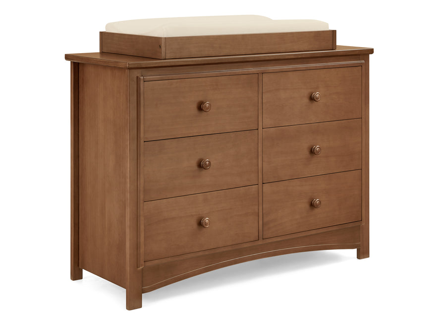 Chestnut (836) 5-Perry 6 Drawer Dresser with Interlocking Drawers