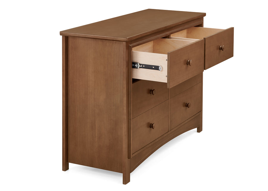 Chestnut (836) 6-Perry 6 Drawer Dresser with Interlocking Drawers