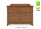 Chestnut (836) 3-Perry 6 Drawer Dresser with Interlocking Drawers