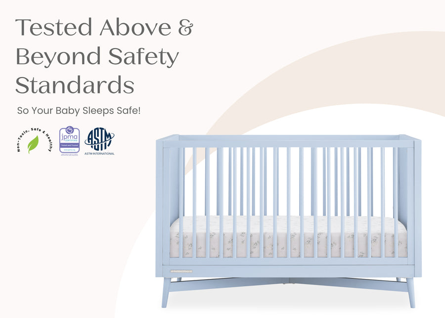 Cloud Blue (1528) 5-Dylan 4-in-1 Convertible Crib