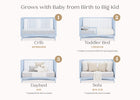 Cloud Blue (1528) 3-Dylan 4-in-1 Convertible Crib