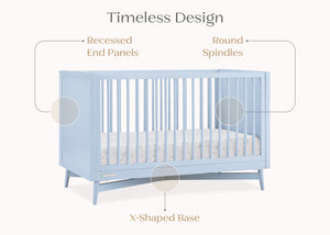 Cloud Blue (1528) 34-Dylan 4-in-1 Convertible Crib