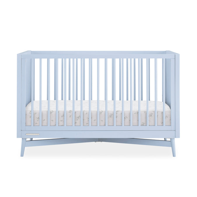 Light blue crib with white mattress on a white background 23-Dylan 4-in-1 Convertible Crib