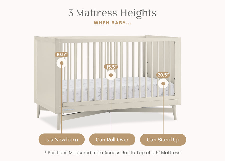 Soft Beige (1560) 45-Dylan 4-in-1 Convertible Crib