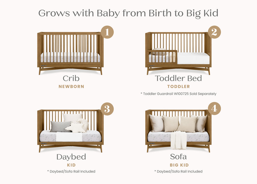 Acorn (755) 17-Dylan 4-in-1 Convertible Crib