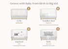Bianca White with Natural (123) 3-Poppy 4-in-1 Convertible Crib
