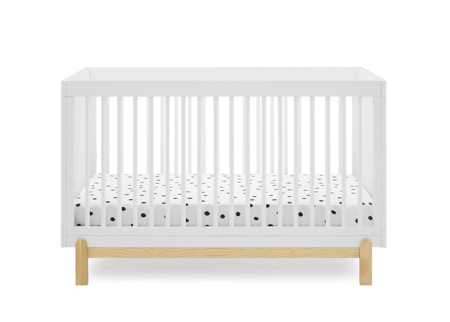 Bianca White with Natural (123) 9-Poppy 4-in-1 Convertible Crib
