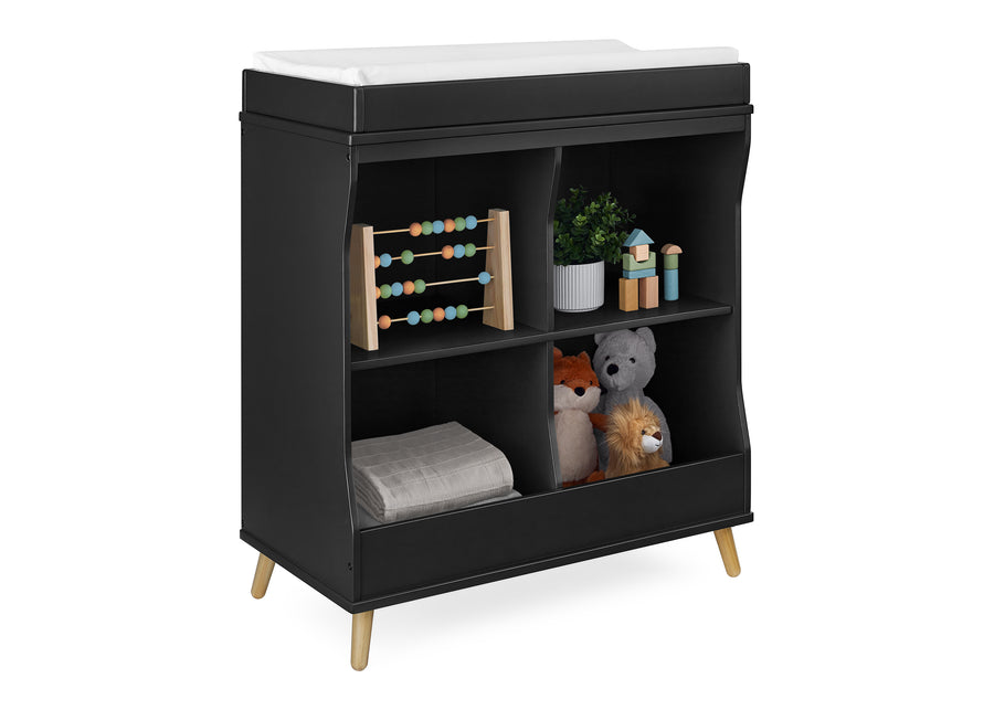 Midnight Grey with Natural (1372) 13-Jordan Storage Changing Table