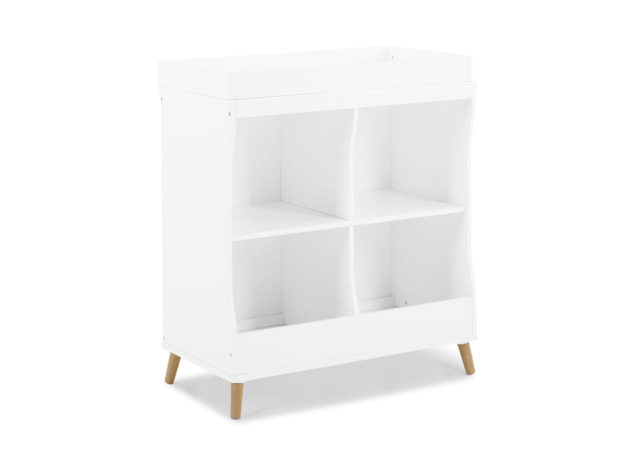Bianca White with Natural (123) 10-Jordan Storage Changing Table