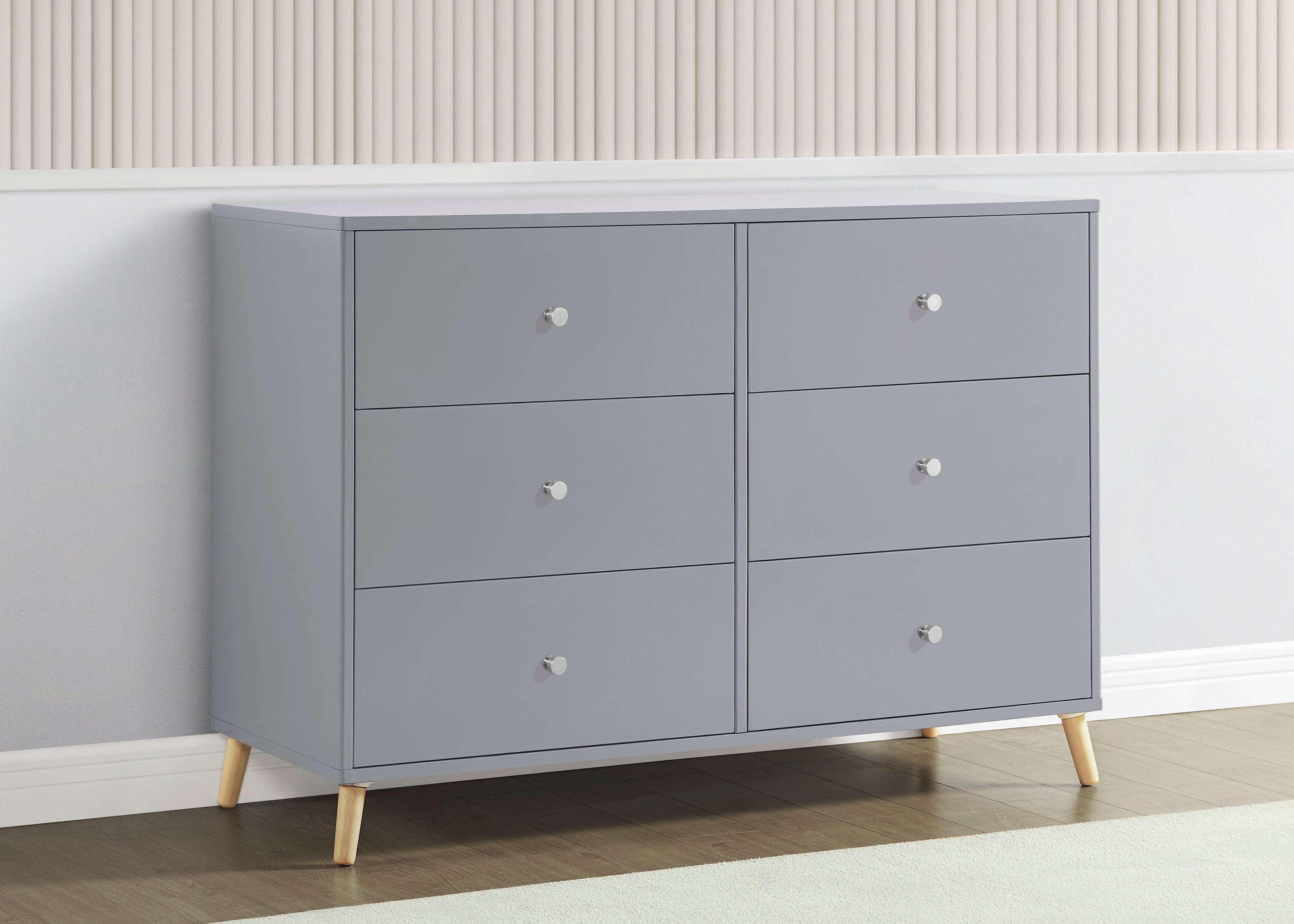 Jordan 6 Drawer Dresser with Interlocking Drawers | Delta