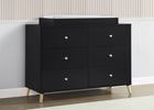 Midnight Grey with Natural (1372) 16-Jordan 6 Drawer Dresser with Interlocking Drawers